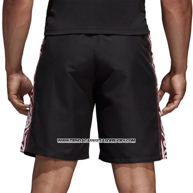 Pantalones Cortos Nueva Zelandia All Blacks Maori Rugby 2018 Negro